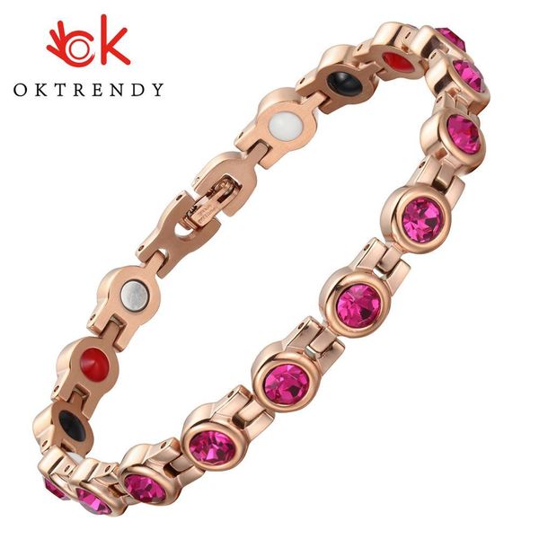 bangle ladies crystal rhinestone pink bracelets bangles healthy care stainless steel magnetic chain link bracelet jewelry party gifts, Black
bangle ladies crystal rhinestone pink bracelets bangles healthy care stainless steel magnetic chain link bracelet jewelry party gifts, Black