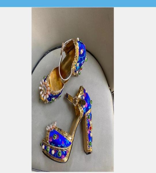 vintage woman sandals with embroidery peeptoe wedding shoes neon blue gladiator roman high heels women platform pumps chunky heel4399269, Black
vintage woman sandals with embroidery peeptoe wedding shoes neon blue gladiator roman high heels women platform pumps chunky heel4399269, Black