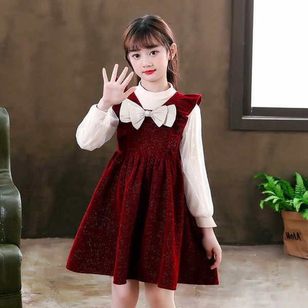 girl's dresses wine red christmas party for girls performance birthday dress set winter and autumn children's dress+girl vestido s, Red;yellow
girl's dresses wine red christmas party for girls performance birthday dress set winter and autumn children's dress+girl vestido s, Red;yellow