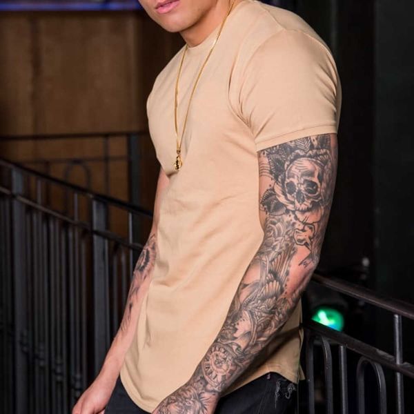 2023 luxury designer men t shirt short sleeve tess casual fashion oem wholesale 95 cotton 5 elastane mens slim fit tee longer drop curved he, White;black
2023 luxury designer men t shirt short sleeve tess casual fashion oem wholesale 95 cotton 5 elastane mens slim fit tee longer drop curved he, White;black
