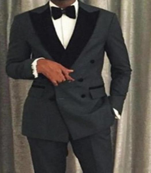 new doublebreasted groomsmen peak black lapel groom tuxedos 2 piece men suits weddingprom man blazer jacketpantstie 425220683, Black;gray
new doublebreasted groomsmen peak black lapel groom tuxedos 2 piece men suits weddingprom man blazer jacketpantstie 425220683, Black;gray