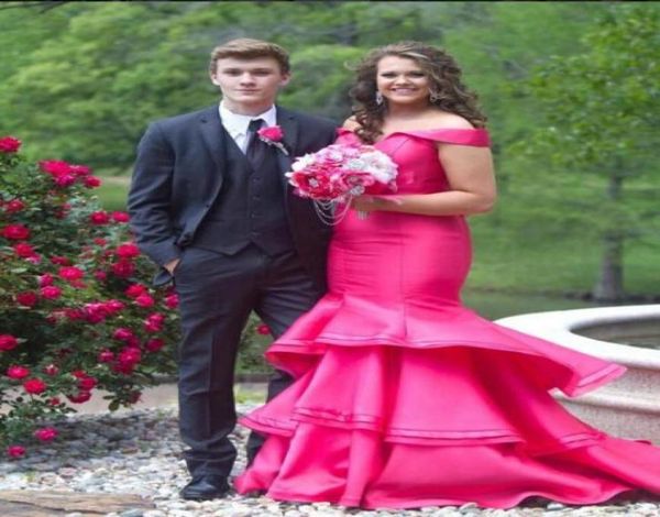 pink plus size prom dresses 2018 fashion off the shoulder satin mermaid ruched layers skirt long evening formal gowns 368107, Black
pink plus size prom dresses 2018 fashion off the shoulder satin mermaid ruched layers skirt long evening formal gowns 368107, Black