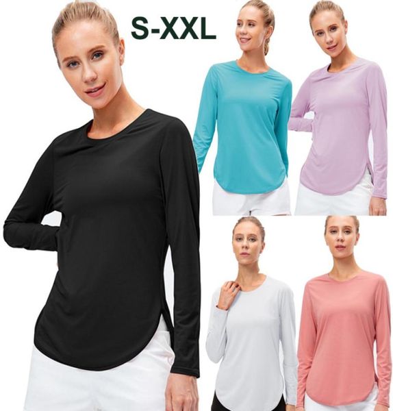 womens sports fitness running gym clothing solid color split fork yoga tshirt long sleeve workout blouse loose sport shirt2490283, Black;red
womens sports fitness running gym clothing solid color split fork yoga tshirt long sleeve workout blouse loose sport shirt2490283, Black;red