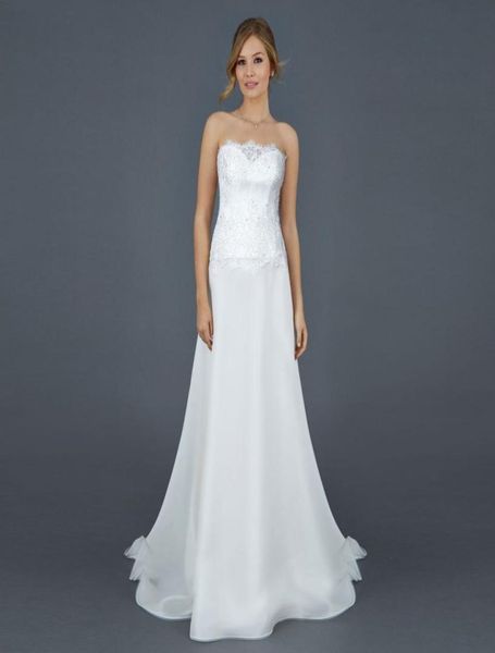 simple elegant aline beads lace wedding dress strapless bridal gown organza zipper back court train2547978, White
simple elegant aline beads lace wedding dress strapless bridal gown organza zipper back court train2547978, White