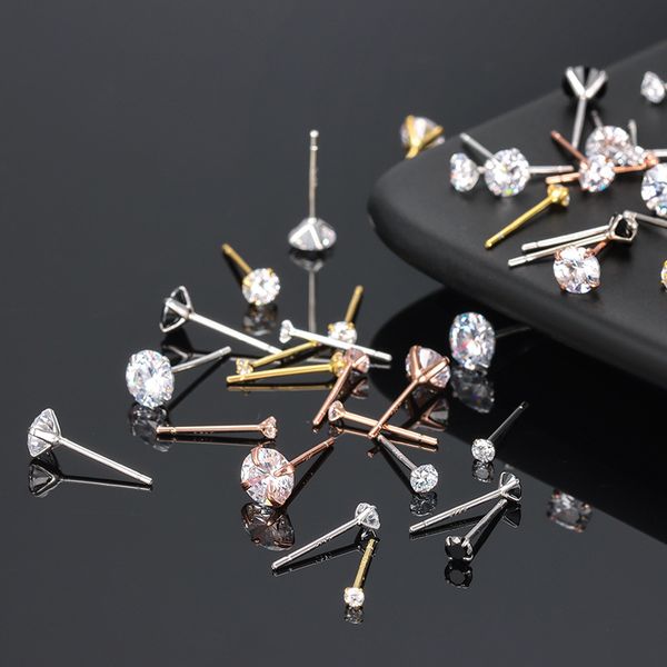 925 sterling silver stud earring new classic shining cz zircon piercing earrings for women men wedding party gifts 2-6mm, Golden;silver
925 sterling silver stud earring new classic shining cz zircon piercing earrings for women men wedding party gifts 2-6mm, Golden;silver