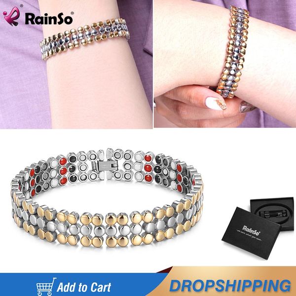 bangle rainso women stainless steel bracelets magnetic charm bio energy therapy gold bracelet viking for women health luxury jewelry, Black
bangle rainso women stainless steel bracelets magnetic charm bio energy therapy gold bracelet viking for women health luxury jewelry, Black