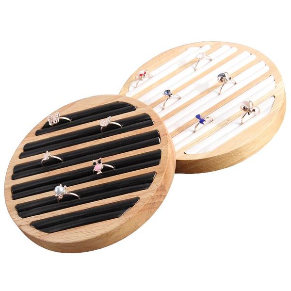 boxes 1 pc black/ white pu leather rings tray display case round ring stud earring display stand wood jewelry organizer
boxes 1 pc black/ white pu leather rings tray display case round ring stud earring display stand wood jewelry organizer