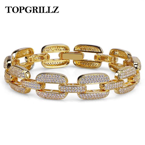 bangle rillz hip hop gold/silver color iced out micro pave cz stone bracelet copper cuban chain link 15mm bracelets 20.5cm long, Black
bangle rillz hip hop gold/silver color iced out micro pave cz stone bracelet copper cuban chain link 15mm bracelets 20.5cm long, Black