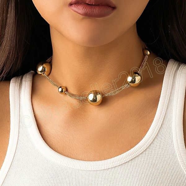classic big ball bead choker necklace for women fashion statement vintage punk clavicle chain grunge jewelry, Golden;silver
classic big ball bead choker necklace for women fashion statement vintage punk clavicle chain grunge jewelry, Golden;silver