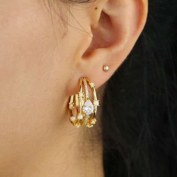 huggie hip hop multi band earring with cz white opal stone paved hoop earrings for women wedding engagement hoop earrings gift, Golden;silver
huggie hip hop multi band earring with cz white opal stone paved hoop earrings for women wedding engagement hoop earrings gift, Golden;silver