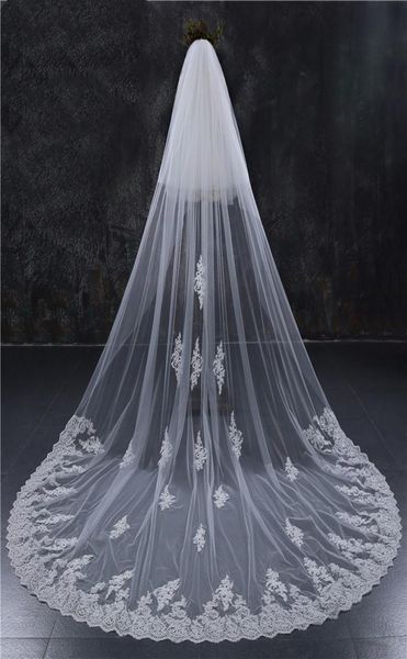 new style two layers full edge with lace luxury 3 meters long wedding veil with comb white ivory bridal veil velos de novia5194752, Black
new style two layers full edge with lace luxury 3 meters long wedding veil with comb white ivory bridal veil velos de novia5194752, Black