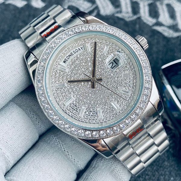 silver stainless steel strap mens watches 41mm diamond dial casual business watch mechanical movement automatic wristwatches, Slivery;brown
silver stainless steel strap mens watches 41mm diamond dial casual business watch mechanical movement automatic wristwatches, Slivery;brown