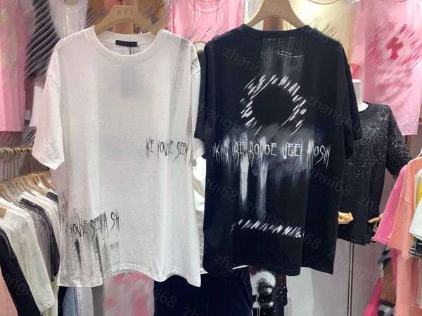 23ss womens designer clothing tee womens t-shirt round neck pure cotton splash printing short sleeve t-shirt womens clothes, White
23ss womens designer clothing tee womens t-shirt round neck pure cotton splash printing short sleeve t-shirt womens clothes, White