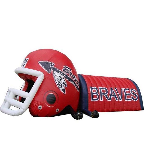 Image of 8m Wholesale High School Inflatable Football Helmet Tunnel / Inflatable Team Helmet Tunnel Entrance For Sport Teams