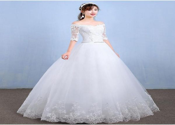wedding dresses 2018 new arrival appliques embroidery lace half sleeve boat neck princess gown vestido de noiva3718221, White
wedding dresses 2018 new arrival appliques embroidery lace half sleeve boat neck princess gown vestido de noiva3718221, White