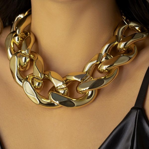necklaces ingesight.z exaggerated large ccb chunky thick choker necklace for women vintage gold color collar cuban chain necklaces 2022, Silver
necklaces ingesight.z exaggerated large ccb chunky thick choker necklace for women vintage gold color collar cuban chain necklaces 2022, Silver