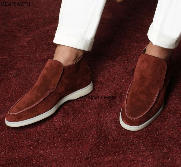 dress shoes high open walk men comfortable kid suede leather slipon loafers male quality round toe 2023 spring flat boot 230522, Black
dress shoes high open walk men comfortable kid suede leather slipon loafers male quality round toe 2023 spring flat boot 230522, Black