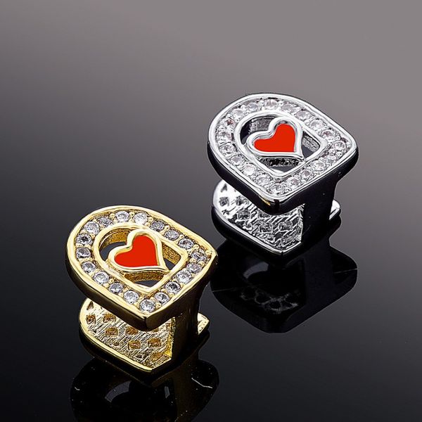 gold silver cz bling grillz micro setting cz red heart teeth grills tooth cap hip hop dental mouth teeth braces for men women, Black
gold silver cz bling grillz micro setting cz red heart teeth grills tooth cap hip hop dental mouth teeth braces for men women, Black