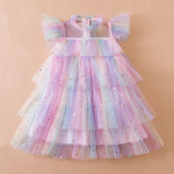 fashion baby girl star sequins rainbow dress 2-8t children tulle designer cake skirt kids summer princess dresses, Red;yellow
fashion baby girl star sequins rainbow dress 2-8t children tulle designer cake skirt kids summer princess dresses, Red;yellow