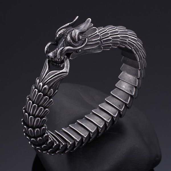 bangle haoyi fashion stainless steel dragon bracelet for men vintage oxidized black metal punk cuff jewelry accessories
bangle haoyi fashion stainless steel dragon bracelet for men vintage oxidized black metal punk cuff jewelry accessories