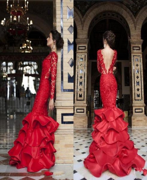 amazing red mermaid ruffles pageant prom dresses backless bateau neck lace long illusion sleeves evening formal gown dress8328998, White;red
amazing red mermaid ruffles pageant prom dresses backless bateau neck lace long illusion sleeves evening formal gown dress8328998, White;red