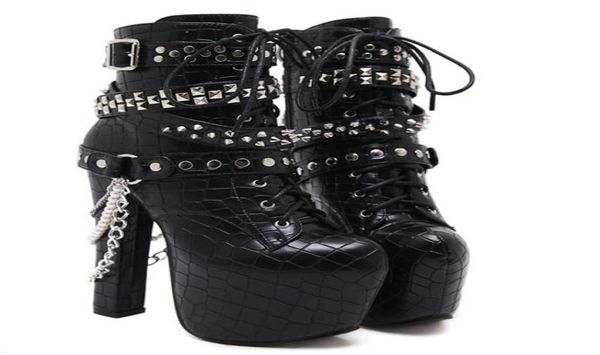 zip metal chains rivet motorcycle boots women shoes super high heels platform ankle boots punk rock gothic biker yma7046007903, Black
zip metal chains rivet motorcycle boots women shoes super high heels platform ankle boots punk rock gothic biker yma7046007903, Black