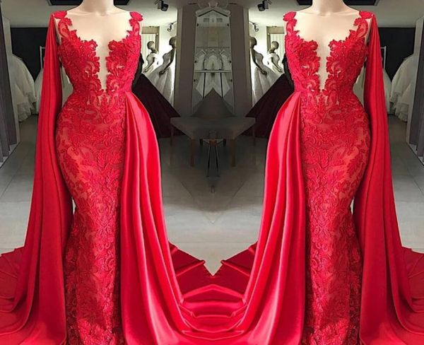 2019 new fashion sheer neck red lace mermaid prom dresses with cape sleeveless appliqued formal dresses evening wear floor length 5383059, Black
2019 new fashion sheer neck red lace mermaid prom dresses with cape sleeveless appliqued formal dresses evening wear floor length 5383059, Black