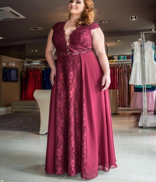 2018 v neck dark red plus size prom evening dress lace short sleeves crystal beaded floor length chiffon formal pageant dress8267625, Black
2018 v neck dark red plus size prom evening dress lace short sleeves crystal beaded floor length chiffon formal pageant dress8267625, Black