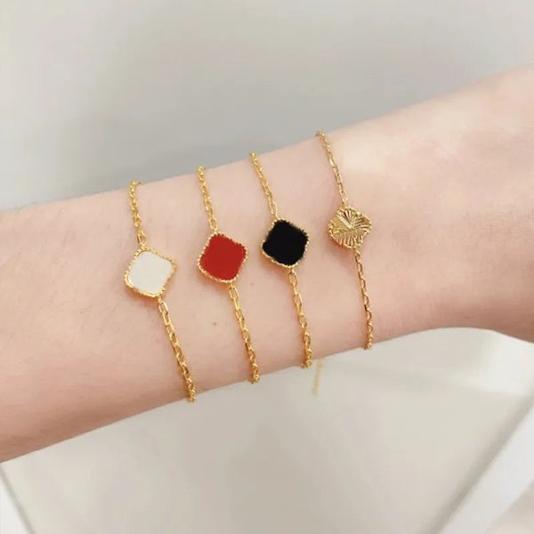 van clover bracelet elegant single flower bracelet luxurys brand fashion classic 4/four leaf clover charm bracelets bangle chain 18k gold ag, Golden;silver
van clover bracelet elegant single flower bracelet luxurys brand fashion classic 4/four leaf clover charm bracelets bangle chain 18k gold ag, Golden;silver