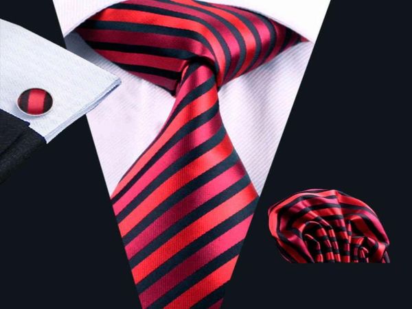black red stripe tie set silk jacquard woven hankerchief cufflinks set silk business formal work necktie n02193632873, Black;blue
black red stripe tie set silk jacquard woven hankerchief cufflinks set silk business formal work necktie n02193632873, Black;blue