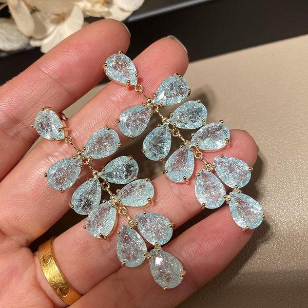 knot blue leaves crack crystal earrings for women cubic luxurious flower tassel fashion jewelry luxury trendy zircon wedding gift, Silver
knot blue leaves crack crystal earrings for women cubic luxurious flower tassel fashion jewelry luxury trendy zircon wedding gift, Silver