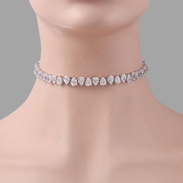 necklaces weimanjingdian brand new arrival pear cut ice cubic zirconia cz zircon tennis choker necklace for women or wedding jewelry gifts, Silver
necklaces weimanjingdian brand new arrival pear cut ice cubic zirconia cz zircon tennis choker necklace for women or wedding jewelry gifts, Silver