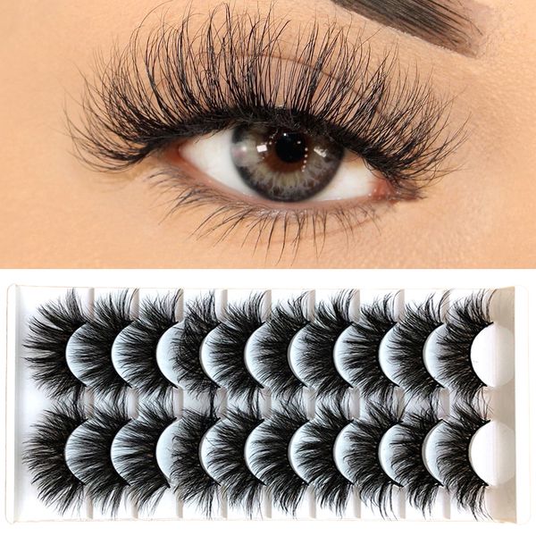 10 pairs 15-25mm fluffy reusable natural faux mink lashes extension dramatic handmade volume false eyelashes gifts makeup wss
10 pairs 15-25mm fluffy reusable natural faux mink lashes extension dramatic handmade volume false eyelashes gifts makeup wss