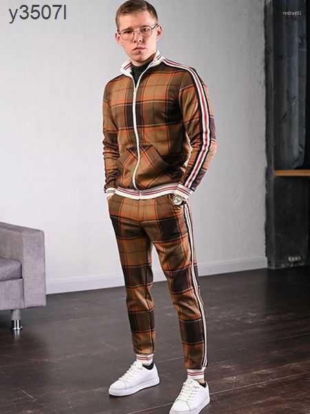 men's tracksuits 3d print zipper jacket suit grid two-piece patchwork hooded coat fashion small leg trouser suits classic 2su8, Gray
men's tracksuits 3d print zipper jacket suit grid two-piece patchwork hooded coat fashion small leg trouser suits classic 2su8, Gray
