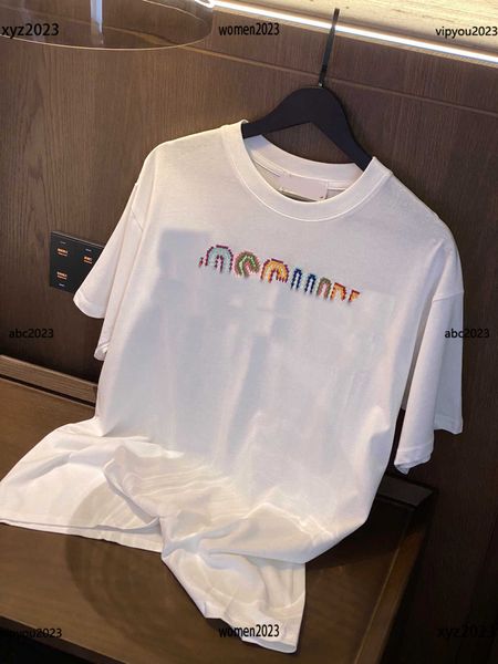 luxury tees colorful embroidered letter printing only one average size woman round neck t-shirt designer short sleeve, White
luxury tees colorful embroidered letter printing only one average size woman round neck t-shirt designer short sleeve, White