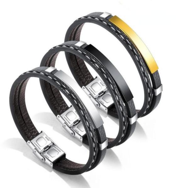 mens punk style smooth leather stainless steel bracelet for women men multilayer jewelry3759781, Black
mens punk style smooth leather stainless steel bracelet for women men multilayer jewelry3759781, Black