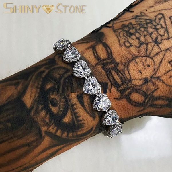 bangle bling 5a cubic zirconia iced out women men hiphop rapper heart halo cz cluster heart shaped tennis chain bracelet wrist jewelry, Black
bangle bling 5a cubic zirconia iced out women men hiphop rapper heart halo cz cluster heart shaped tennis chain bracelet wrist jewelry, Black