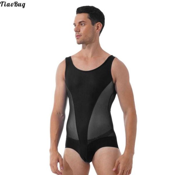 men039s swimwear tiaobug men sheer mesh patchwork wrestling sport gym fitness bodysuit sleeveless bulge pouch leatord onepiece9943152
men039s swimwear tiaobug men sheer mesh patchwork wrestling sport gym fitness bodysuit sleeveless bulge pouch leatord onepiece9943152