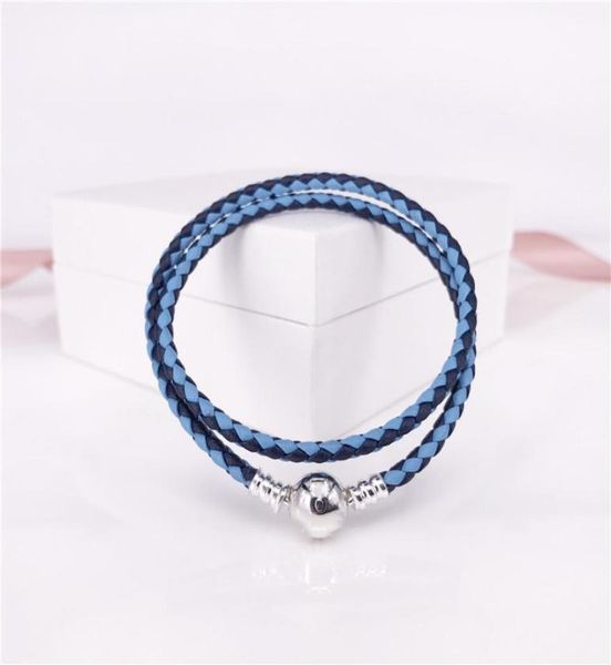 authentic 925 sterling silver moments double woven leather braceletblue mix pink mix pandora style jewelry 590747cbmxd5941218, Black
authentic 925 sterling silver moments double woven leather braceletblue mix pink mix pandora style jewelry 590747cbmxd5941218, Black