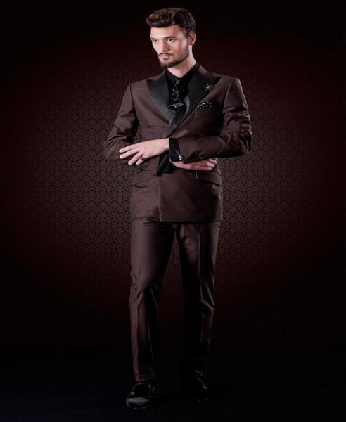 popular popular design double breasted brown wedding groom tuxedos peak lapel groomsmen mens dinner blazer suits jacketpantstie8040440, Black;gray
popular popular design double breasted brown wedding groom tuxedos peak lapel groomsmen mens dinner blazer suits jacketpantstie8040440, Black;gray