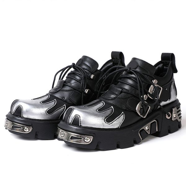 women ankle boots platform square heel metal ladies round toe lolita punk harajuku shoes p25d50, Black
women ankle boots platform square heel metal ladies round toe lolita punk harajuku shoes p25d50, Black