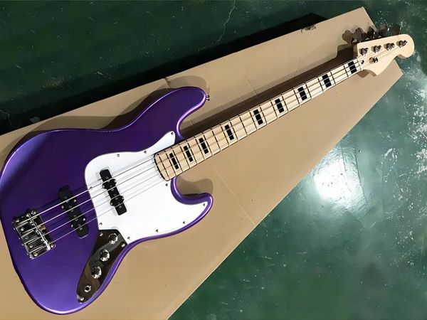 factory whole 4 strings metallic blue electric bass guitar with white pickguardmaple fingerboard with black bin
factory whole 4 strings metallic blue electric bass guitar with white pickguardmaple fingerboard with black bin