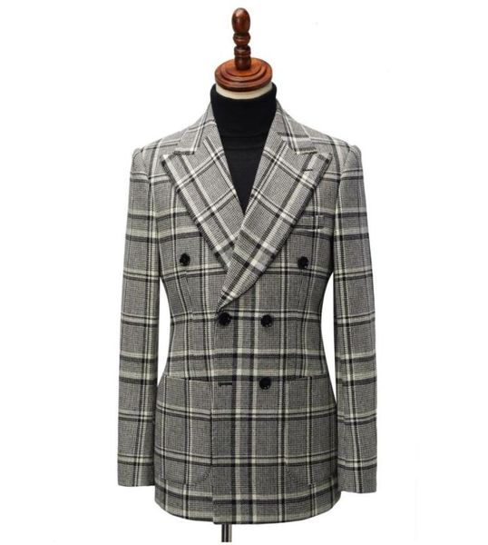 plaid blazer formal men suits peaked lapel outfit custom made two piece 198459, Black
plaid blazer formal men suits peaked lapel outfit custom made two piece 198459, Black