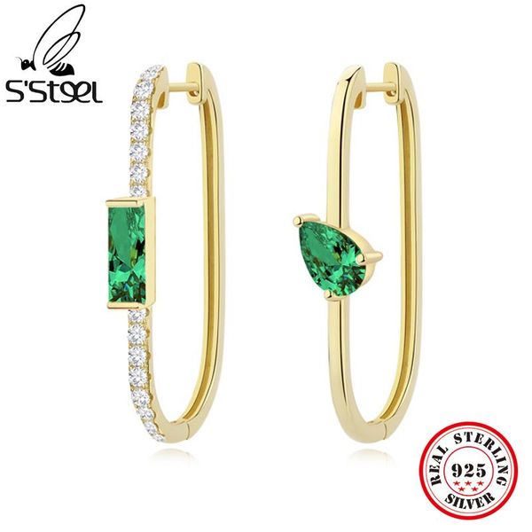 huggie s'steel sterling silver 925 zircon hoop earrings for women retro geometry asymmetry designer earings party boho fine jewelry, Golden;silver
huggie s'steel sterling silver 925 zircon hoop earrings for women retro geometry asymmetry designer earings party boho fine jewelry, Golden;silver