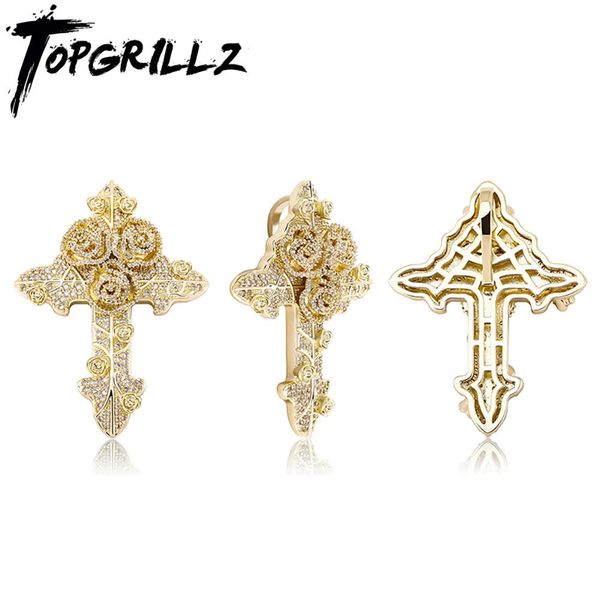necklaces rillz new rose cross cz pendant necklace iced out bling pendant hip hop rappers jewelry for gift party, Silver
necklaces rillz new rose cross cz pendant necklace iced out bling pendant hip hop rappers jewelry for gift party, Silver