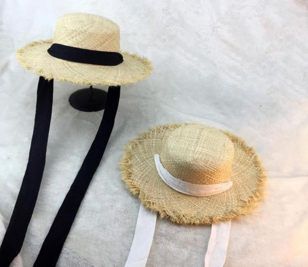 summer lafia beach women black and white ribbon hat temperament flat strawhat wide brim hats1724772, Blue;gray
summer lafia beach women black and white ribbon hat temperament flat strawhat wide brim hats1724772, Blue;gray