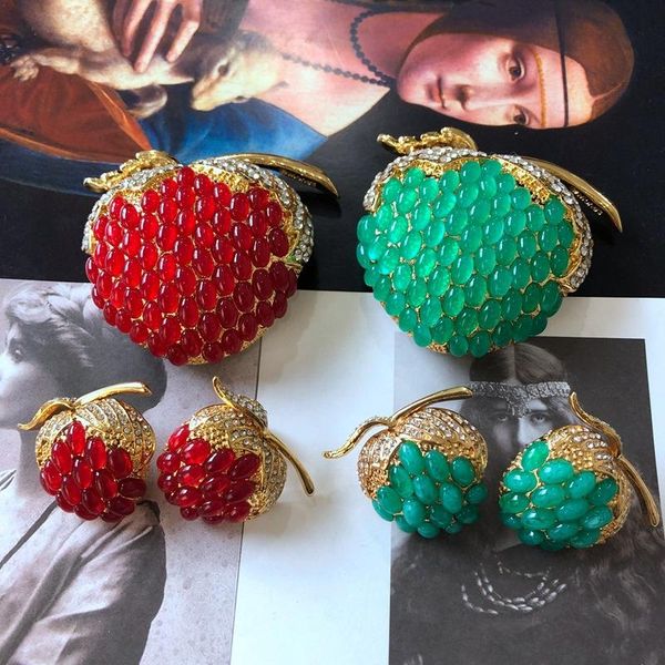 stud luxury jewelry fruit green red quality earrings stud rhinestone vintage unique accessories, Golden;silver
stud luxury jewelry fruit green red quality earrings stud rhinestone vintage unique accessories, Golden;silver