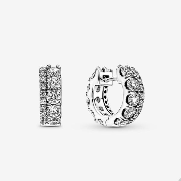 double band pave hoop earrings for pandora authentic sterling silver party jewelry designer earring for women mens crystal diamond circle ea, Golden;silver
double band pave hoop earrings for pandora authentic sterling silver party jewelry designer earring for women mens crystal diamond circle ea, Golden;silver