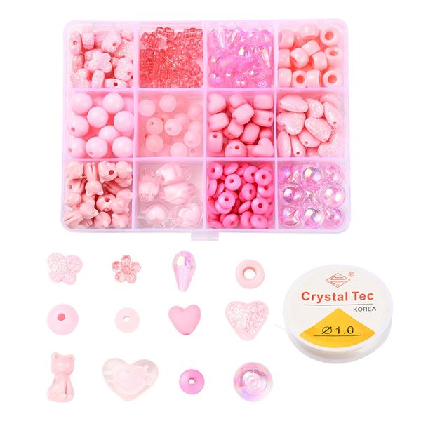 popular 12 lattice multi-specification pink acrylic beads string diy set bracelet accessories wholesale jewelry making supplies, Black
popular 12 lattice multi-specification pink acrylic beads string diy set bracelet accessories wholesale jewelry making supplies, Black