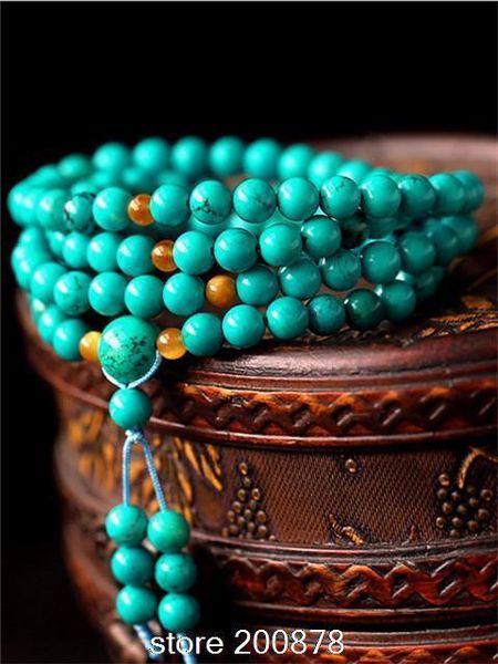 necklaces bro536 tibetan 108 beads 6/8mm green enhanced turquoises meditation prayer mala necklace, Silver
necklaces bro536 tibetan 108 beads 6/8mm green enhanced turquoises meditation prayer mala necklace, Silver